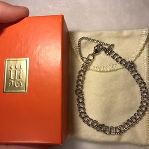 James Avery Light double Curb Charm Bracelet
